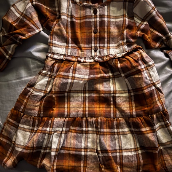 The Children's Place Brown and Cream Plaid Dress - Picture 3 of 4